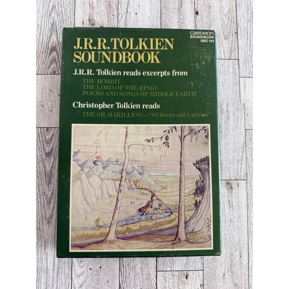 J.R.R. TOLKIEN SOUNDBOOK - Complete 4-Cassette Box Set w/ Book 1977
